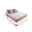 Ver imagem 2 de Cama Box Viúva Tecido Sintético Branco com Colchão Pillow Angel - Bello Box - Molas Ensacadas 62x128