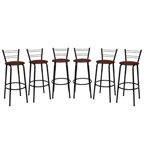 Kit 6 Banquetas para Balcão Bancada Cozinha Bistrô Ilhas Gourmet Bares Banco Flórida Preta