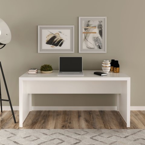 Escrivaninha Mesa Escritório ME4109 163cm Branco