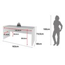 Ver imagem 5 de Escrivaninha Mesa Escritório Me4109 163cm Branco