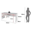 Ver imagem 5 de Escrivaninha Mesa Escritório ME4109 163cm Branco