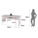 Ver imagem 5 de Escrivaninha Mesa Escritório 163cm ME4109