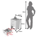 Ver imagem 3 de Gaveteiro 38,5x60,5cm com 3 Gavetas e Rodízio ME4108