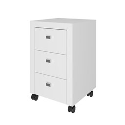 Gaveteiro 38,5x60,5cm com 3 Gavetas e Rodízio ME4108 Branco - 5 Gaveteiro 38,5x60,5cm com 3 Gavetas e Rodízio ME4108 Branco - 5