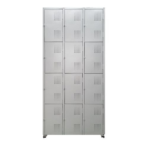 Armário Roupeiro De Aço Vestiário Academia 12 Portas Locker Cinza - 11