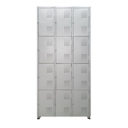 Armário Roupeiro De Aço Vestiário Academia 12 Portas Locker Cinza - 2