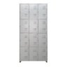 Armário Roupeiro De Aço Vestiário Academia 12 Portas Locker Cinza - 2
