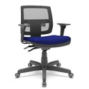 Ver imagem 1 de Cadeira Executiva Giratória Para Escritório Brizza Tela Ergonômica Com Certificado NR17 Crepe Azul