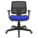 Ver imagem 2 de Cadeira Executiva Giratória Para Escritório Brizza Tela Ergonômica Com Certificado NR17 Crepe Azul