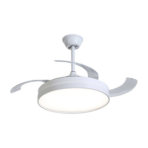 Plafon Air Basic Led Multicor C/ Ventilador 60w Branco Opus St2915