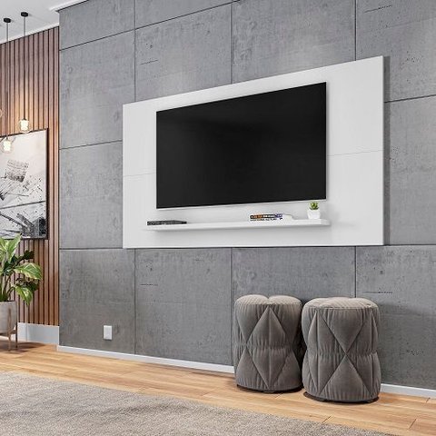 Painel para Tv Esmeralda 1.58 Branco - Casa D Móveis