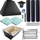 Ver imagem 1 de Kit Churrasqueira Gourmet Completa Preta Grill Elevatório Makeer 6 Espetos 1535 g