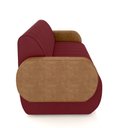Ver imagem 6 de Sofá Decorativo Living Sala de Estar Bornéu 188cm Pés de Madeira Pu/veludo Caramelo/bordô G33 - Gran
