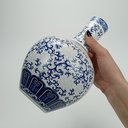 Ver imagem 7 de Vaso Redondo Decorativo Enfeite Bone China Home&co 23x15x15cm Azul