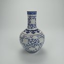 Ver imagem 2 de Vaso Redondo Decorativo Enfeite Bone China Home&co 23x15x15cm Azul