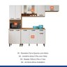 Cozinha Completa Compacta 4 Peças 9 Portas 1 Gaveta 3 Prateleiras MDP Marrom Madeira Off White - 11