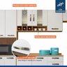 Cozinha Completa Compacta 4 Peças 9 Portas 1 Gaveta 3 Prateleiras MDP Marrom Madeira Off White - 7