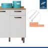 Cozinha Completa Compacta 4 Peças 9 Portas 1 Gaveta 3 Prateleiras MDP Marrom Madeira Off White - 8