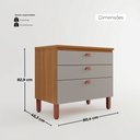 Ver imagem 3 de Balcão Pequeno Cozinha Positano New 100% MDF 3 Gavetas