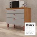 Ver imagem 4 de Balcão Pequeno Cozinha Positano New 100% MDF 3 Gavetas