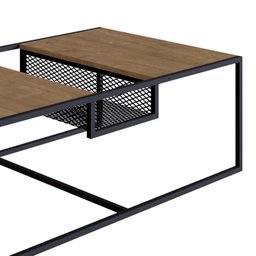 Mesa de Centro York 100x60cm Estilo Industrial 27905 Artesano - Vermont/preto - 4