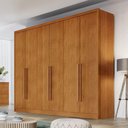 Ver imagem 4 de Guarda Roupa Casal New Messina 6 Portas 8 Gavetas Cinamomo - Novo Horizonte