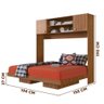 Cama Casal Dobrável de Parede Multifuncional Nogal Riku Shop Jm - 4