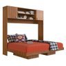 Cama Casal Dobrável de Parede Multifuncional Nogal Riku Shop Jm - 1