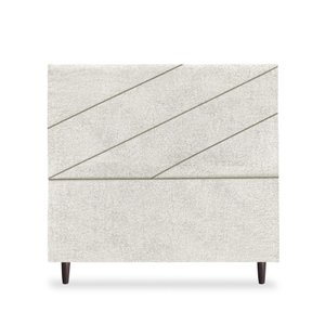 Cabeceira Estofada Queen Cristal 160cm Boucle Cinza Claro