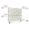 Cabeceira Estofada Queen Cristal 160cm Boucle Cinza Claro - 4