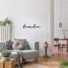 Palavra de Parede em Relevo, Familia 45x11, Preto. em Mdf 6mm, para Sala, para Quarto, Decoração Esc - 1