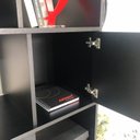 Ver imagem 6 de Conjunto Estante com 8 Portas de Abertura Lateral Wally Preto/Branco Artany