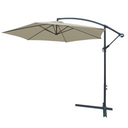 Ombrelone Guarda Sol Sombreiro Suspenso Lateral Retrátil Praia Piscina Chácara Manivela 3M Proteção  - 1