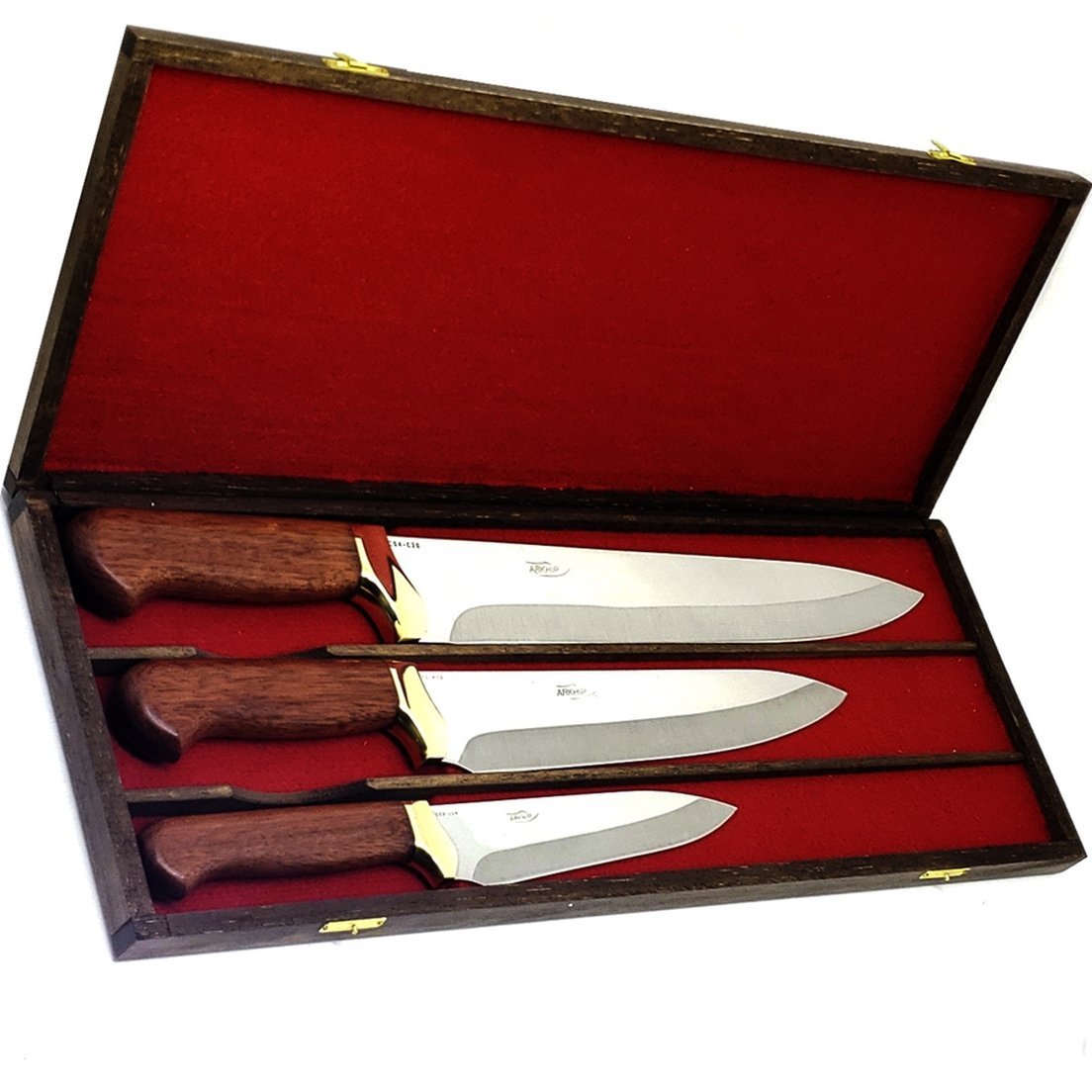 Kit Churrasco e Cozinha Arkhip Trichef 12'' 9'' 6'' Cabo Madeira Caixa - 2