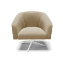 Ver imagem 3 de Cadeira Sala de Jantar Giratória Base Cromada Stella Suede D03 - D'Rossi Cor Marrom Rato
