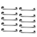 Ver imagem 1 de Alça de Apoio Inox Barra 30cm Kit 10 Unidades Deficiente Idoso Acessibilidade Banheiro Box Corrimao 