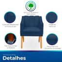Ver imagem 3 de Kit Poltrona Cadeira para Sala Confortável e Moderna Mila Suede