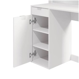 Penteadeira 1 Porta E 5 Gavetas Branco Brilho - 4