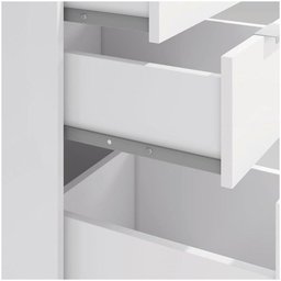 Penteadeira 1 Porta E 5 Gavetas Branco Brilho - 9