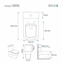 Ver imagem 3 de Assento Sanitário Poliéster Unic Branco para vaso Deca