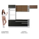 Ver imagem 6 de Armário de Cozinha Completa 290cm Branco/Preto/Rustic Safira Madesa 14