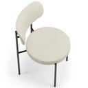 Ver mais imagens de Cadeira Decorativa Estofada para Sala de Jantar Louise L02 Linho Champagne - Lyam Decor