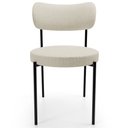 Ver imagem 3 de Cadeira Decorativa Estofada para Sala de Jantar Louise L02 Linho Champagne - Lyam Decor