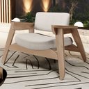 Ver imagem 2 de Poltrona Decorativa para Sala Living Concept L02 Nature Linho Cru - Lyam Decor
