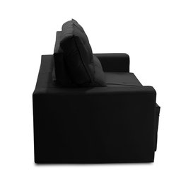 Sofá Retrátil e Reclinável 3 lugares com Molas 1,80m Lais Suede Preto Adonai Estofados - 6