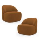 Ver imagem 1 de Kit 2 Poltronas Organica Decorativa Eloa Veludo Terracota - Londrilar