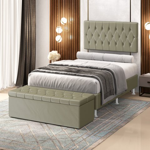 Kit Painel Centaurus 140 e Calçadeira Sagitarius Veludo Aradecor