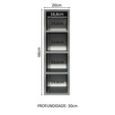 Ver imagem 6 de Adega 20 Cm Com 4 Nichos Cinza Nice Madesa Cinza
