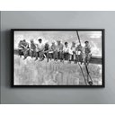 Ver imagem 3 de Quadro Decorativo Canvas Filete Engenharia Operários em Uma Viga Nas Alturas, 69° Andar