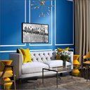 Ver imagem 2 de Quadro Decorativo Canvas Filete Engenharia Operários em Uma Viga Nas Alturas, 69° Andar